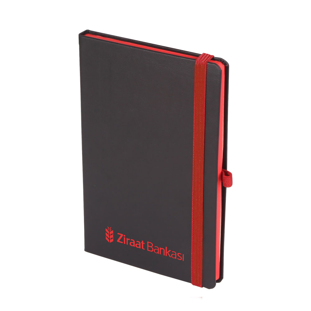 TUNALI KIRMIZI TARİHSİZ DEFTER (13X21 CM)